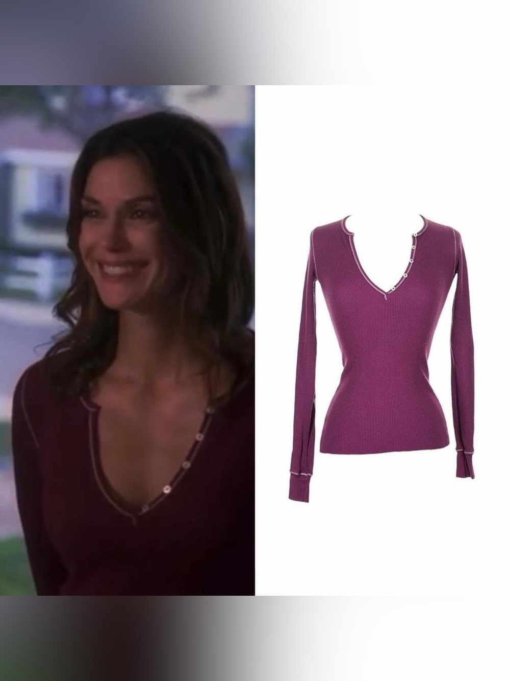 Waffle Knits Henley As Seen On Susan Mayer In Desperate Housewives